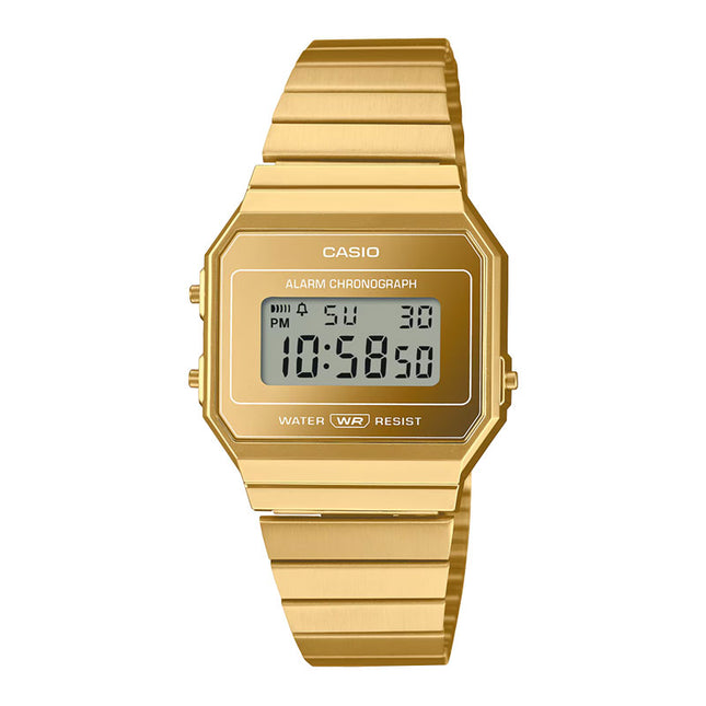 Casio General Vintage A700WEVG-9ADF Digital Gold Dial Gold Stainless Steel Band