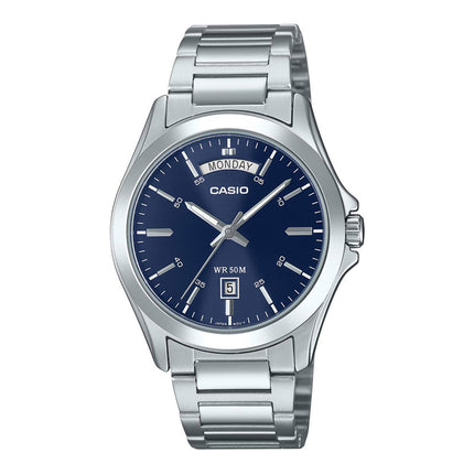 Casio General MTP-1370D-2A2VDF Enticer Men Blue Dial Stainless Steel Band