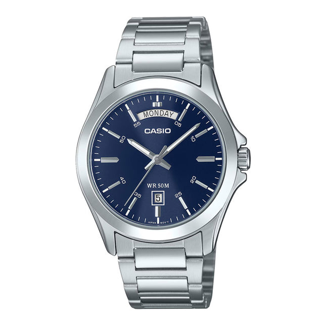 Casio General MTP-1370D-2A2VDF Enticer Men Blue Dial Stainless Steel Band