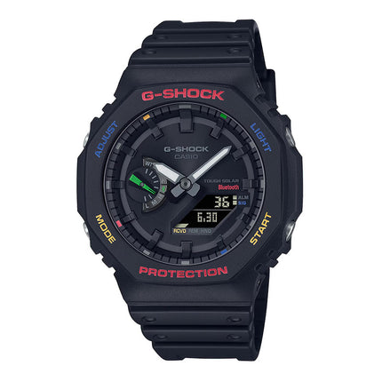 Casio G-Shock GA-B2100FC-1ADR CasiOak Splashes Of Colorful Accents Digital Analog Dial Resin Band