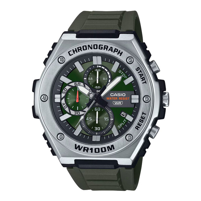 Casio General MWA-300H-3AVDF Men Green Dial Green Resin Band