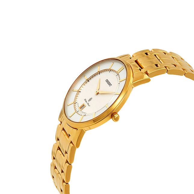 Orient Classic FGW01001W Men White Dial Gold Stainless Steel Strap