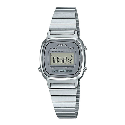 Casio General LA670WA-7DF Vintage Digital Dial Stainless Steel Band