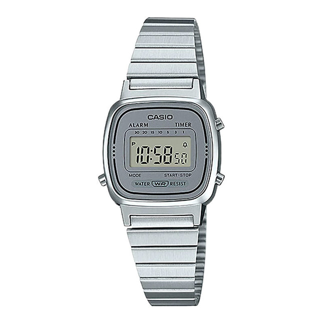 Casio General LA670WA-7DF Vintage Digital Dial Stainless Steel Band