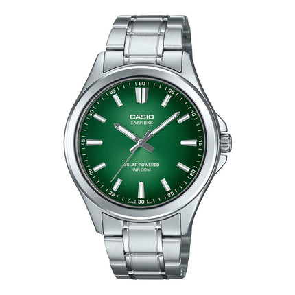 Casio General MTS-RS100D-3AVDF Men Green Dial Stainless Steel Band