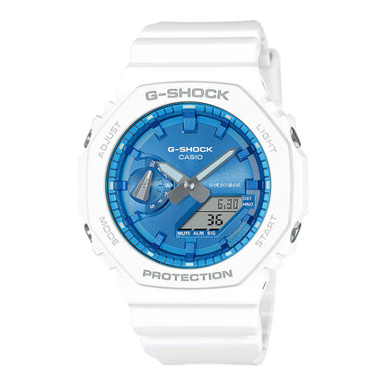 Casio G-Shock X ITZY GA-2100WS-7ADR CasiOak Seasonal Collection Digital Analog Dial White Resin Band