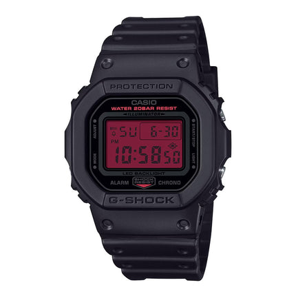 Casio G-Shock DW-5600BBR-1DR Black and Bold Red Series Digital Dial Black Resin Band
