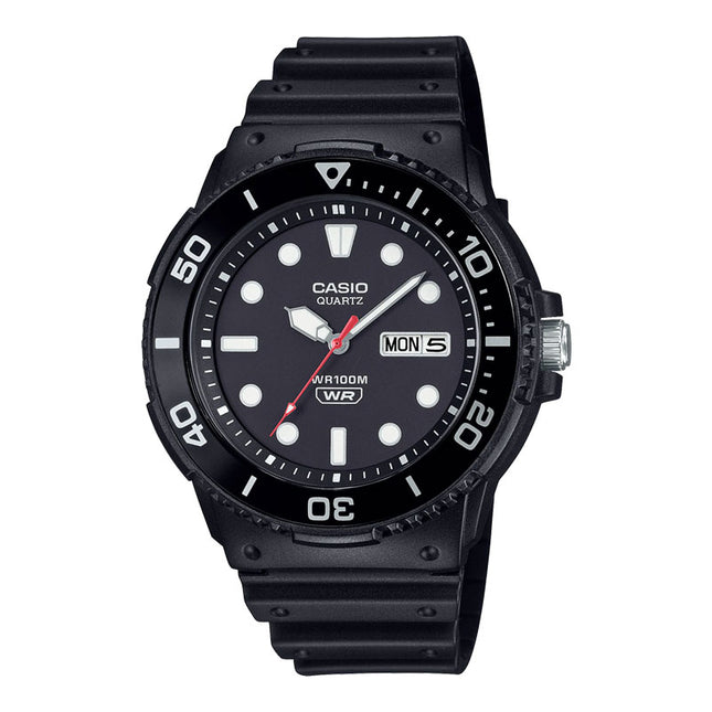 Casio General MRW-230H-1E1VDF Black Dial Black Resin Band