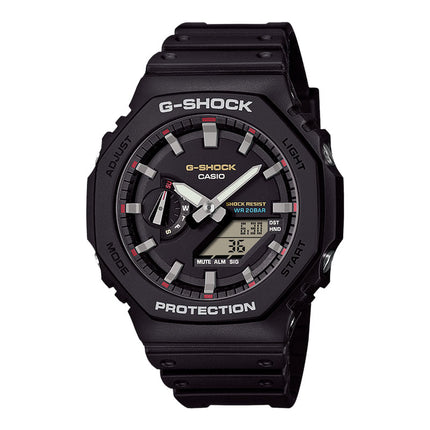 Casio G-Shock GA-2100RL-1ADR Iconic Styles CasiOak Digital Analog Dial Black Resin Band