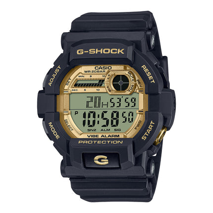 Casio G-Shock GD-350GB-1DR Men 10th Anniversary With Black And Gold Digital Dial Black Resin Band