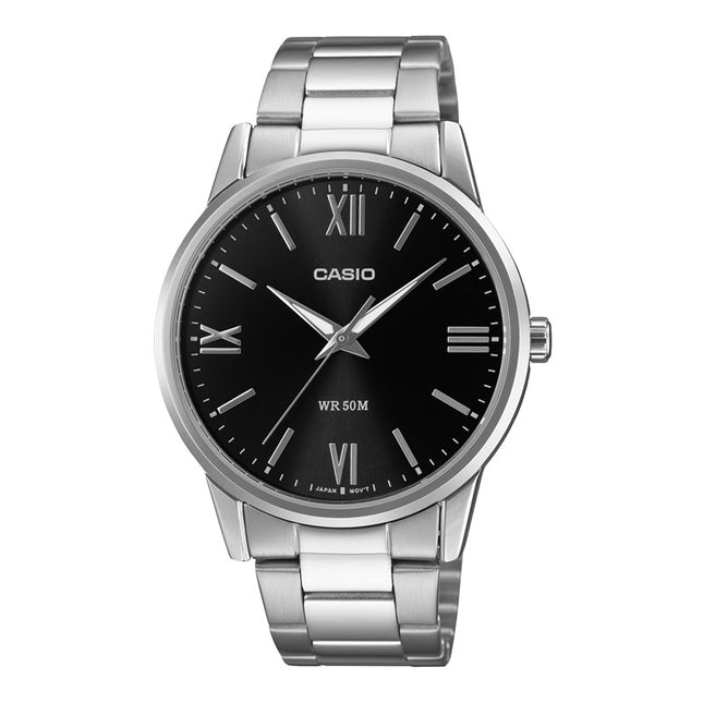 Casio General MTP-1303DD-1AVDF Black Dial Stainless Steel Band