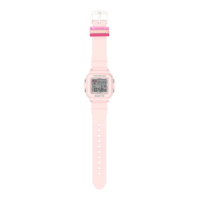 Casio Baby-G + Plus BGD-10L-4DR Ladies Digital Dial Light Pink Resin Band