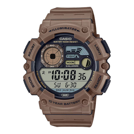 Casio General WS-1500H-5AVDF Men Illuminator Digital Dial Brown Resin Band