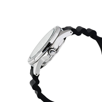 Alba Mechanical AL4465X1 Automatic Men Blue Patterned Dial Black Silicone Strap