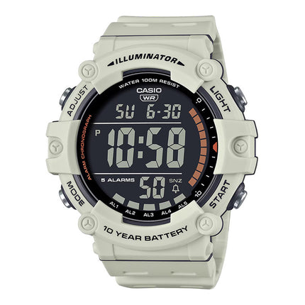 Casio General AE-1500WH-8B2VDF Black Digital Dial White Resin Band