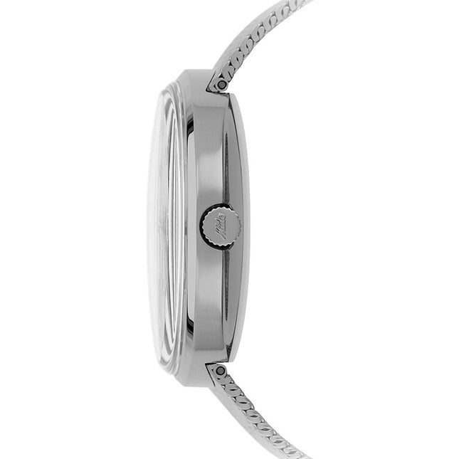 MIDO Commander M8429.4.21.13 1959 Dateday Automatic Silver Dial Mesh Strap
