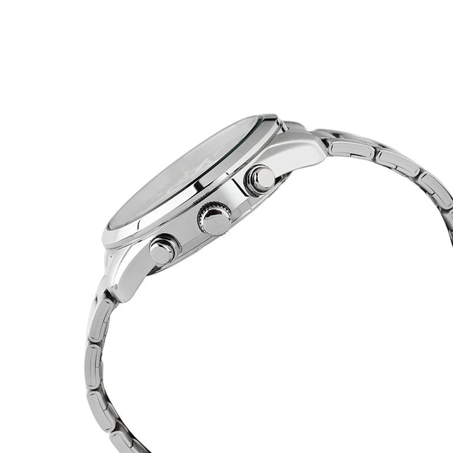 Alba AT3H67X1 Chronograph Men Black Dial Stainless Steel Strap