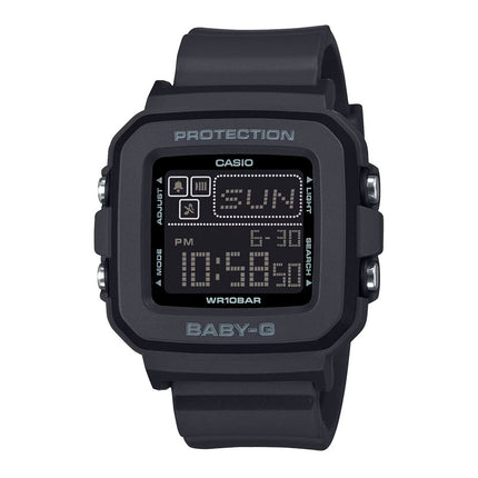 Casio Baby-G BGD-10-1DR Ladies Digital Dial Black Resin Band