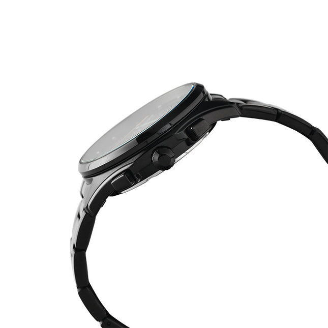 Alba Sign A AT3H01X1 Chronograph Black Pattern Dial Black Stainless Steel Strap