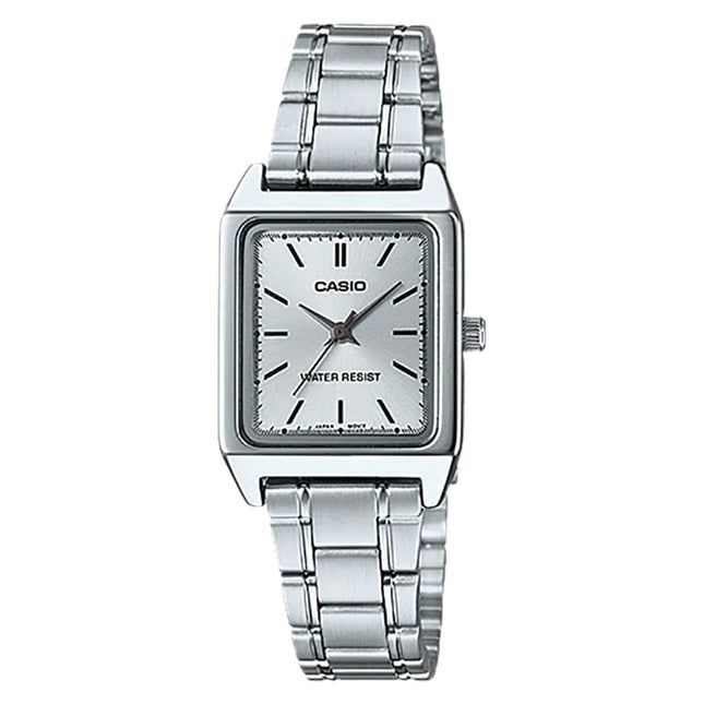Casio General LTP-V007D-7EUDF Tank Silver Dial Stainless Steel Band