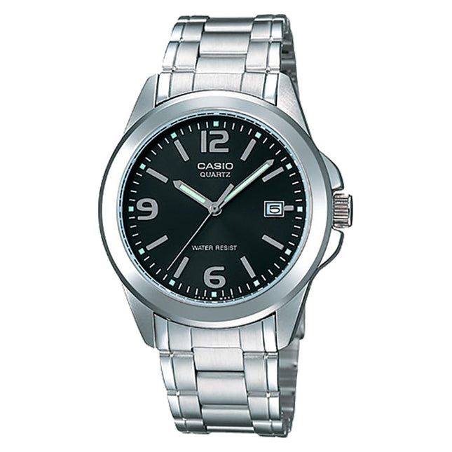 Casio General MTP-1215A-1ADF Men Black Dial Stainless Steel Band