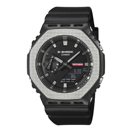 Casio G-Shock GM-2100BM-1ADR CasiOak Modern Industrial Black Digital Analog Dial Black Resin Band