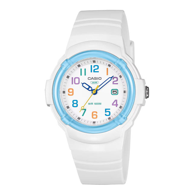 Casio General LX-800H-7A2VDF Ladies White Dial White Resin Band