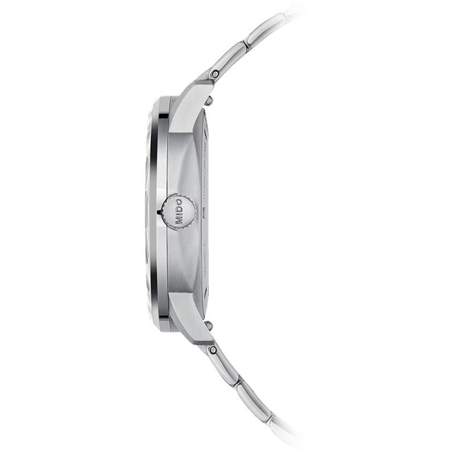 Mido Commander M021.207.11.106.00 Lady Silver Diamonds MOP Dial Stainless Steel Strap
