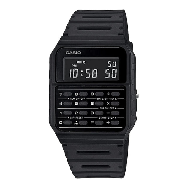 Casio General CA-53WF-1BDF Data Bank Digital Dial Black Resin Band