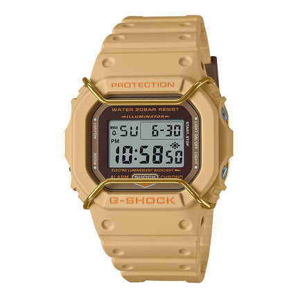 Casio G-Shock DW-5600PT-5DR Tone On Tone Digital Dial Light Brown Resin Band