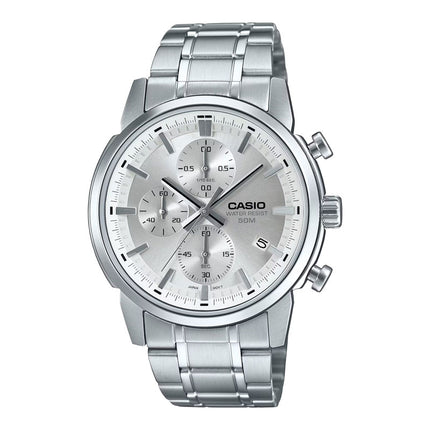 Casio General MTP-E510D-7AVDF Chronograph Men Silver Dial Stainless Steel Band