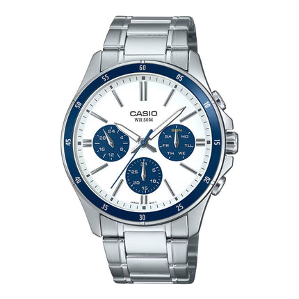 Casio General MTP-1374D-7A2VDF Enticer Men Dual Tone Dial Stainless Steel Band