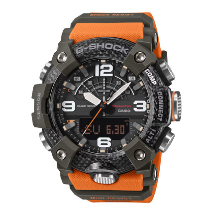 Casio G-Shock Mudmaster GG-B100X-1A9DR Master Of G-Land Digital Analog Dial Orange Resin Band