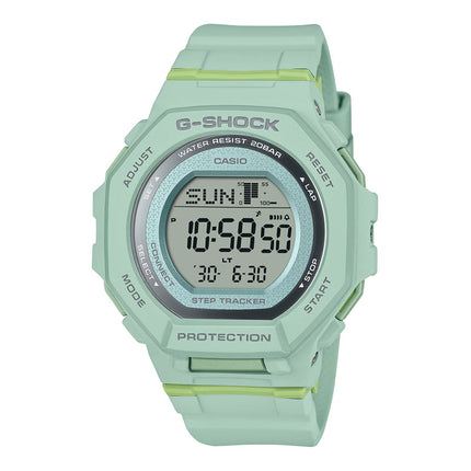 Casio G-Shock GMD-B300-3DR G-Squad Step Tracker Digital Dial Green Resin Band