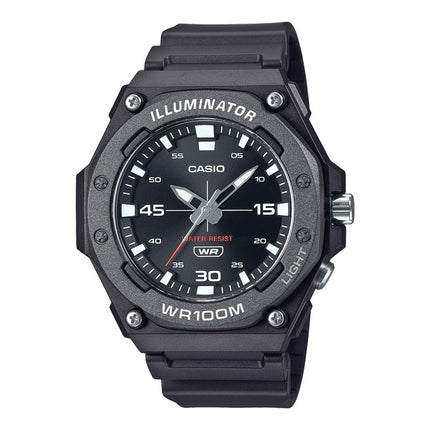 Casio General MW-620H-1AVDF Black Dial Black Resin Band