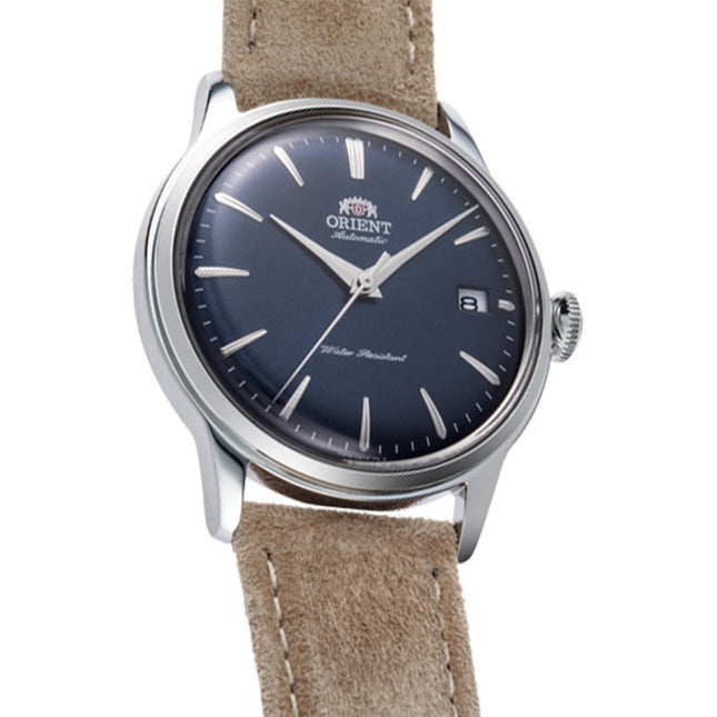 Orient Classic RA-AC0M12L Bambino 38 Automatic Navy Blue Dial Nubuck Leather Strap (JDM)