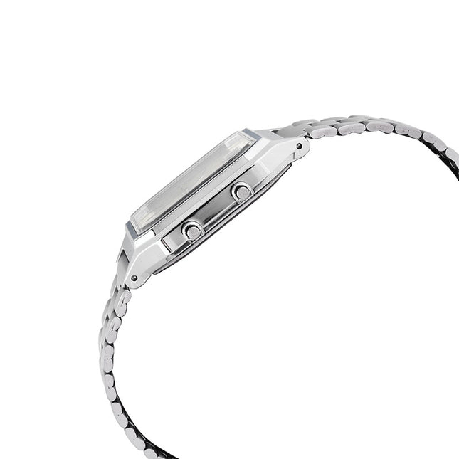 Casio General AQ-230A-9AMQYDF Vintage Digital Analog Dial Stainless Steel Band
