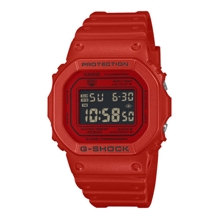 Casio G-Shock DW-5600RRB-4DR Iconic Red Series Digital Dial Red Resin Band