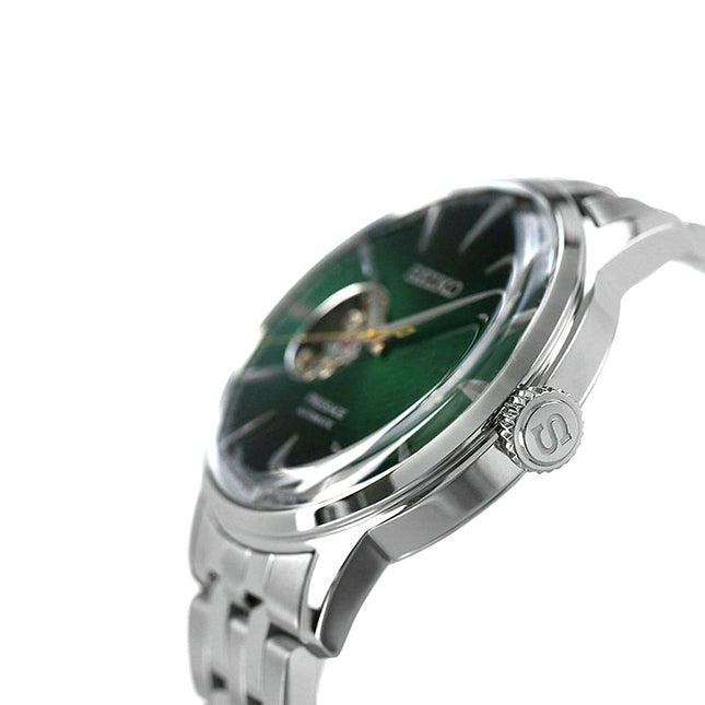 Seiko Presage SSA441J1 Cocktail Automatic Open Heart Green Gradation Dial Stainless Steel Strap
