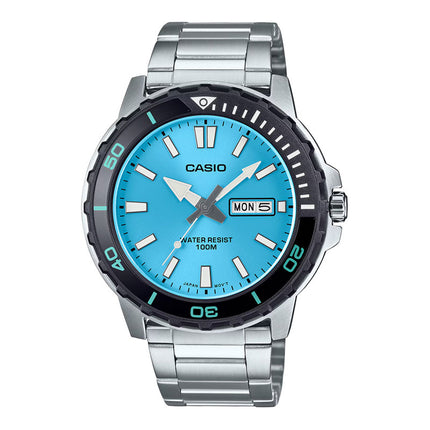 Casio General MTD-125D-2A3VDF Men Analog Blue Dial Stainless Steel Band