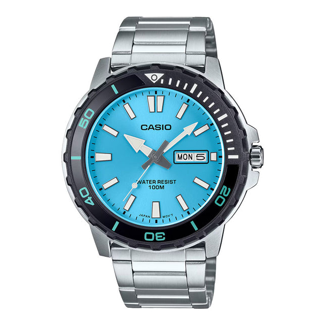 Casio General MTD-125D-2A3VDF Men Analog Blue Dial Stainless Steel Band
