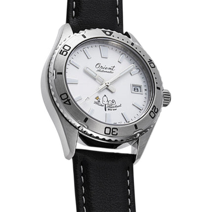 Orient Mako 40 RA-AC0Q08S Peanuts 75th Anniversary White Dial Black Leather Strap Limited Edition 