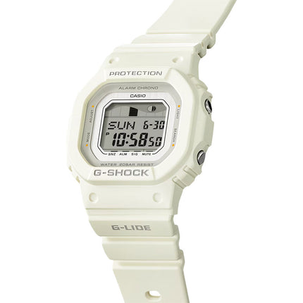 Casio G-Shock GLX-S5600-7BDR Ladies G-Lide Digital Dial White Resin Band
