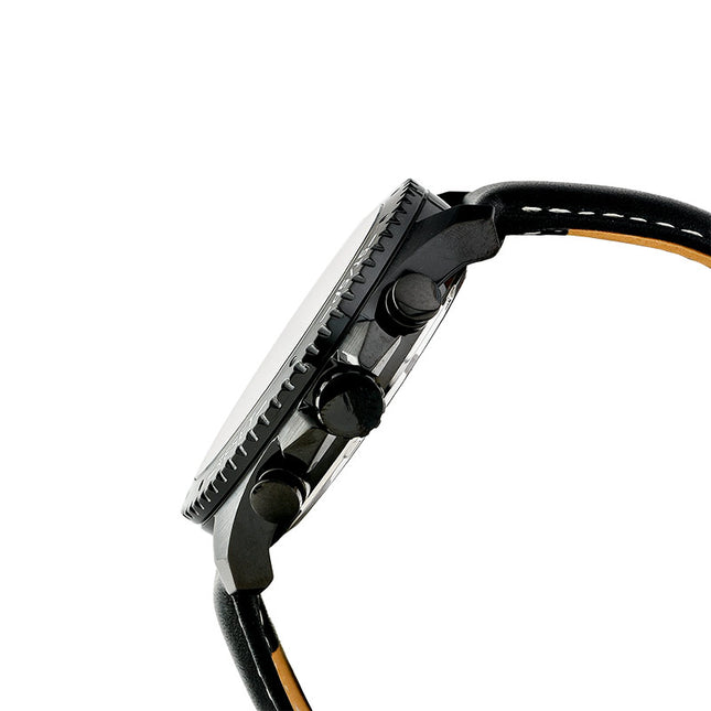 Alba Active AM3643X1 Men Orange Dial Black Leather Strap