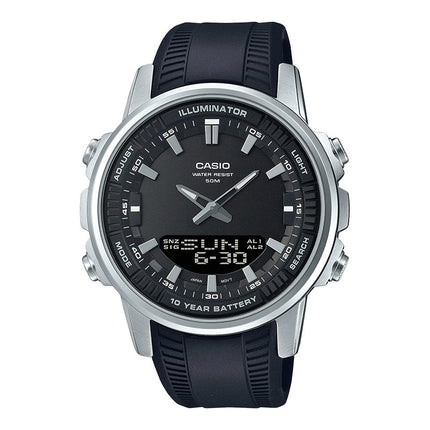 Casio General AMW-880-1AVDF Digital Analog Black Dial Black Resin Band