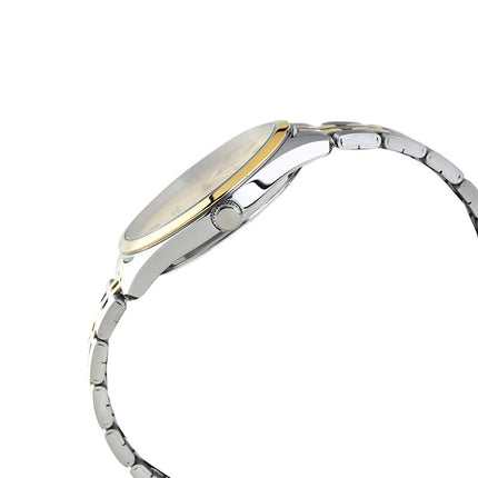 Alba Prestige AS9S10X1 Men Light Champagne Dial Dual Tone Stainless Steel Strap