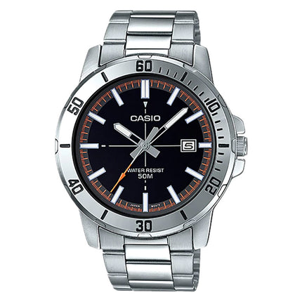 Casio General MTP-VD01D-1E2VUDF Enticer Men Black Dial Stainless Steel Band