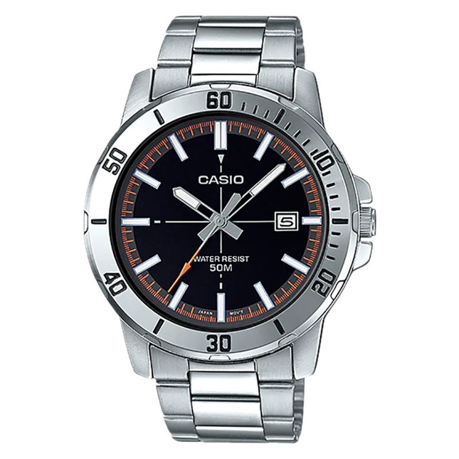 Casio General MTP-VD01D-1E2VUDF Enticer Men Black Dial Stainless Steel Band