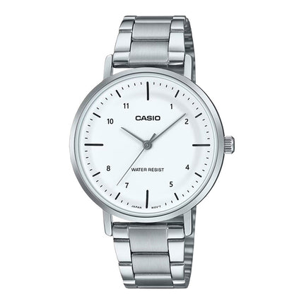 Casio General LTP-VT03D-7BDF Ladies White Dial Stainless Steel Band