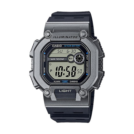 Casio General W-737H-1A2VDF Illuminator Digital Dial Black Resin Band